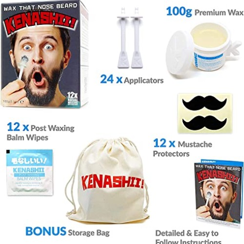Nose Wax Kit, 100 g Wax, 24 Applicators. The Original and Best Nos...