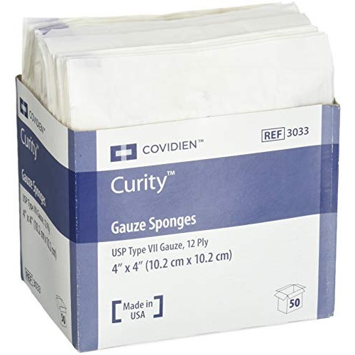Curity Sterile Gauze Pad 4 x 4, 12-ply Box of 100