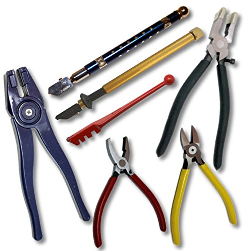 Great 7 pcs Glass Tool Kit: 4 Various Pliers plus 3 Glass Cutters ...