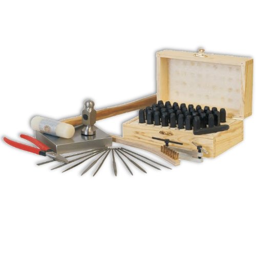 Metal Stamping Tool Kit with Alphanumeric Stamps and Assorted Tool...