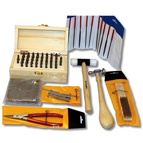 Metal Stamping Tool Kit with Alphanumeric Stamps and Assorted Tool...