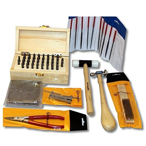 Metal Stamping Tool Kit with Alphanumeric Stamps and Assorted Tool...