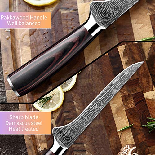 KEPEAK Boning Knife 6 Inch, Fillet Knives High Carbon Steel and Pa...