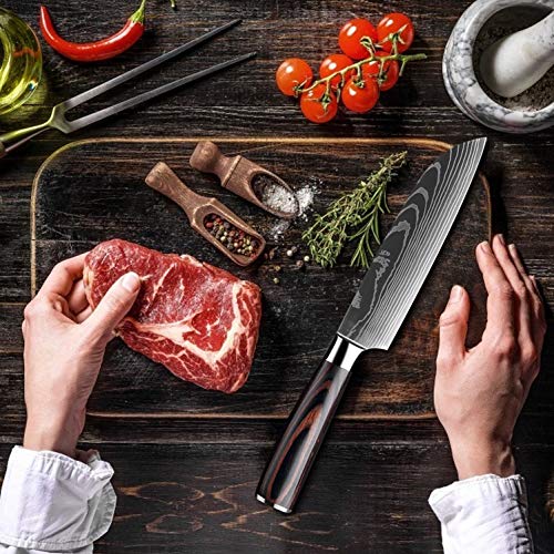 KEPEAK Santoku Knife 5 Inch, Kitchen Chopping Knives for Vegetable...