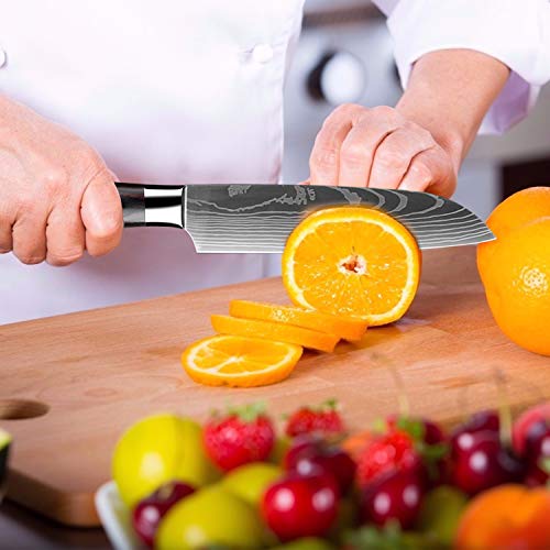 KEPEAK Santoku Knife 5 Inch, Kitchen Chopping Knives for Vegetable...