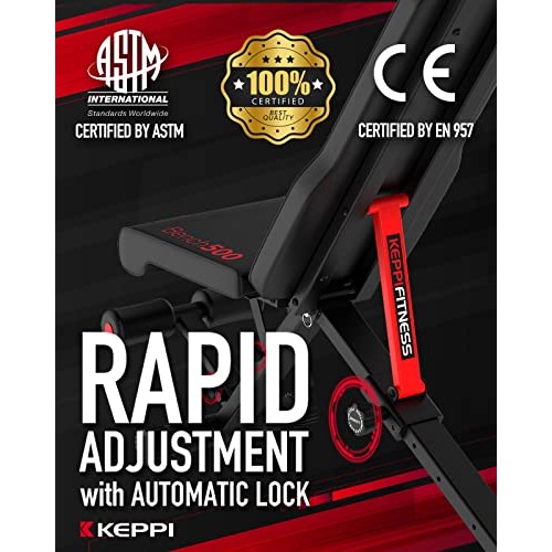 Keppi Adjustable Weight Bench-Foldable Workout Bench Press for Ful...