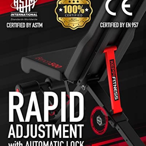 Keppi Adjustable Weight Bench-Foldable Workout Bench Press for Ful...