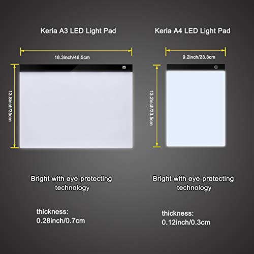 Diamond Painting A3 Dimmable Light Pad with 3 level brightness LED...