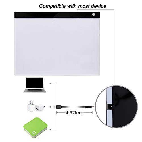 Diamond Painting A3 Dimmable Light Pad with 3 level brightness LED...