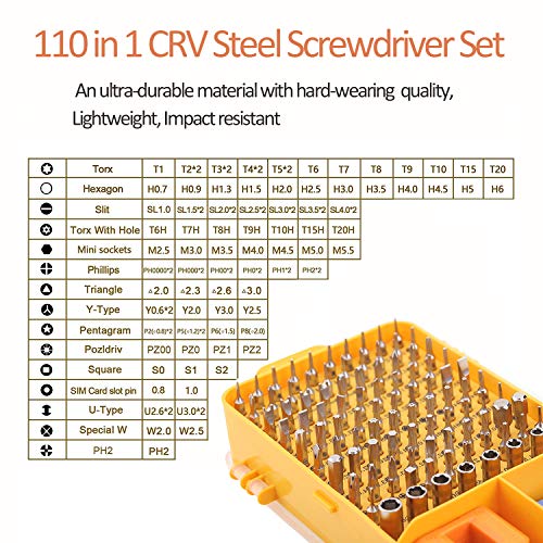 Precision Screwdriver Set Magnetic - Professional 110 in 1 Screw d...