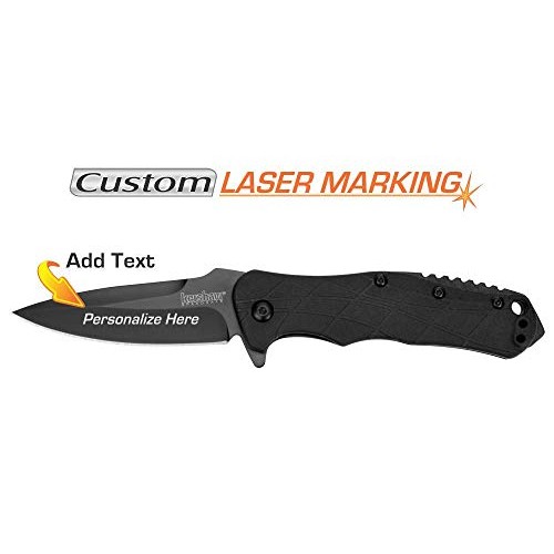 Custom Laser Engraved Kershaw RJ Tactical 3.0 Knife 1987