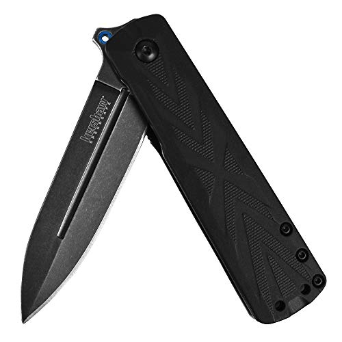Kershaw Barstow 3960; All Black Pocket Knife with 3 Inch Stainle...