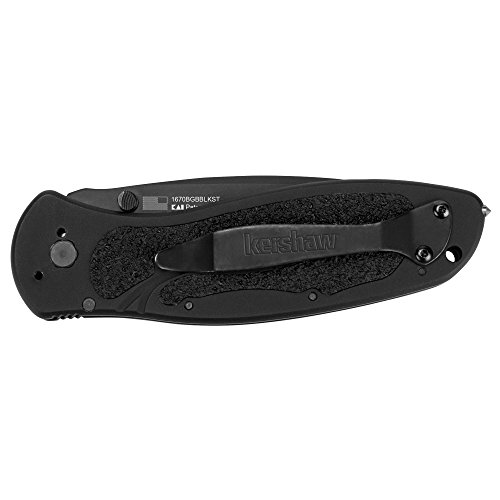 Kershaw Blur, Glassbreaker Folding Knife 1670BGBBLKST; Partially...