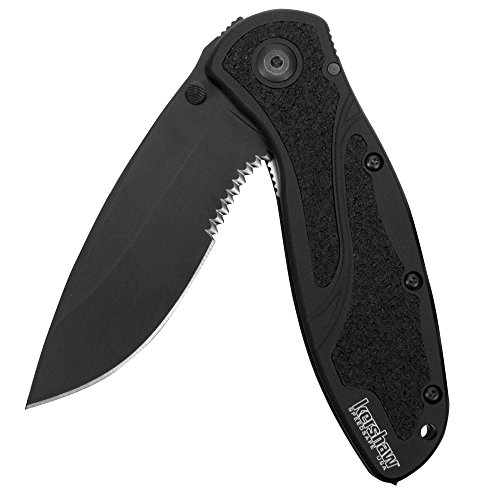 Kershaw Blur, Glassbreaker Folding Knife 1670BGBBLKST; Partially...