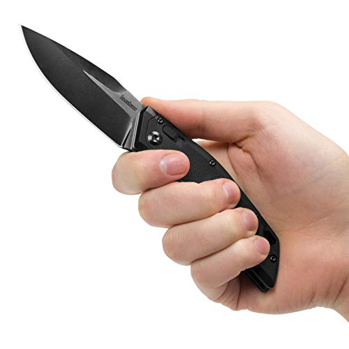 Kershaw Induction Pocket Knife 1905; Black 3.1 Inch Drop Point B...