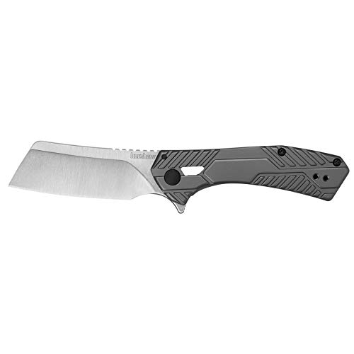 Kershaw Static Cleaver Pocket Knife, 2.8 Inch Blade, Manual Open E...