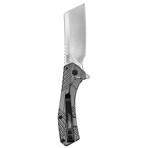 Kershaw Static Cleaver Pocket Knife, 2.8 Inch Blade, Manual Open E...