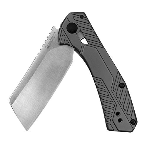 Kershaw Static Cleaver Pocket Knife, 2.8 Inch Blade, Manual Open E...
