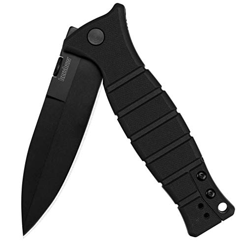 Kershaw XCOM Military-Style Pocketknife; 3.6-inch Black-Oxide Coat...