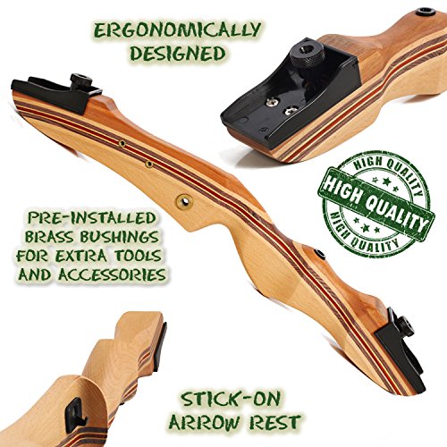 KESHES Takedown Hunting Recurve Bow Archery - 62 Hunting Bow 15-3...