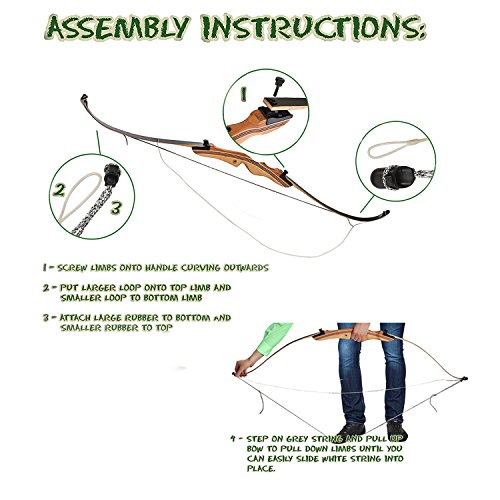 KESHES Takedown Hunting Recurve Bow Archery - 62 Hunting Bow 15-3...