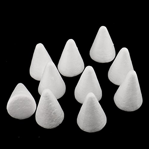 Kesoto 30pcs Cone Shape Styrofoam Foam Craft for DIY Handmade Part...