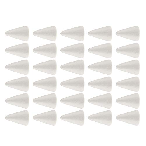 Kesoto 30pcs Cone Shape Styrofoam Foam Craft for DIY Handmade Part...