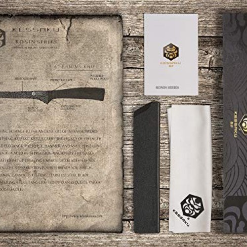 Kessaku 6-Inch Boning Fillet Knife - Ronin Series - Japanese Etche...