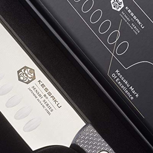 Kessaku 8-Inch Santoku Knife - Senshi Series - Japanese AUS-8 HC S...