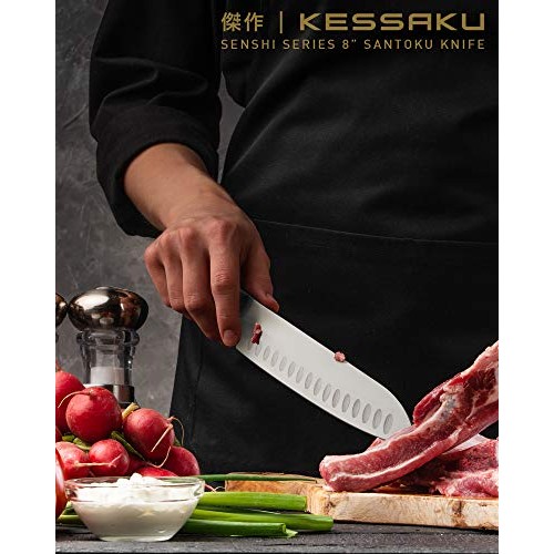 Kessaku 8-Inch Santoku Knife - Senshi Series - Japanese AUS-8 HC S...