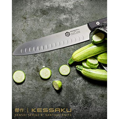 Kessaku 8-Inch Santoku Knife - Senshi Series - Japanese AUS-8 HC S...