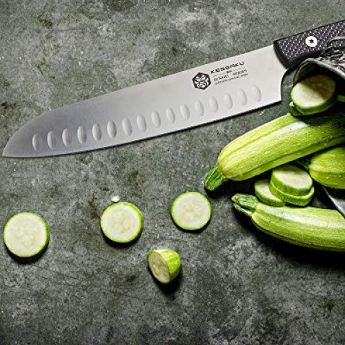Kessaku 8-Inch Santoku Knife - Senshi Series - Japanese AUS-8 HC S...
