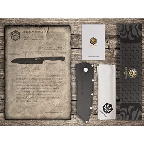 Kessaku 8-Inch Santoku Knife - Senshi Series - Japanese AUS-8 HC S...