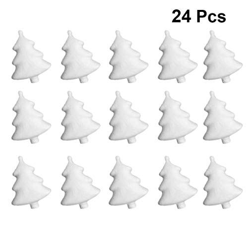 KESYOO 24pcs 7.3cm Foam Cones for DIY Crafts White Styrofoam Cones...
