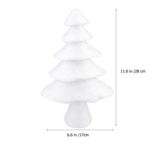 KESYOO 2pcs Foam Christmas Tree Cones Craft Foam Cone White Styrof...