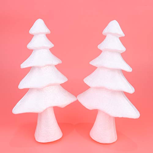 KESYOO 2pcs Foam Christmas Tree Cones Craft Foam Cone White Styrof...