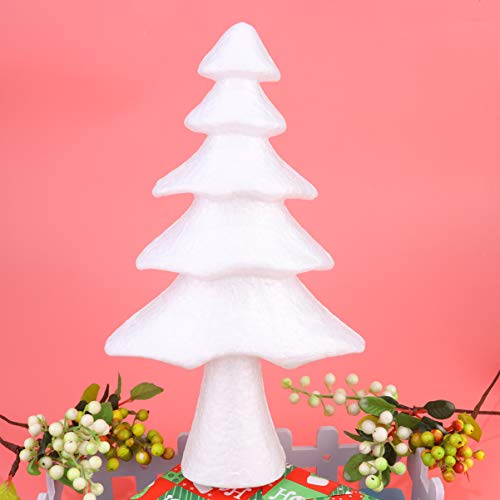 KESYOO 2pcs Foam Christmas Tree Cones Craft Foam Cone White Styrof...