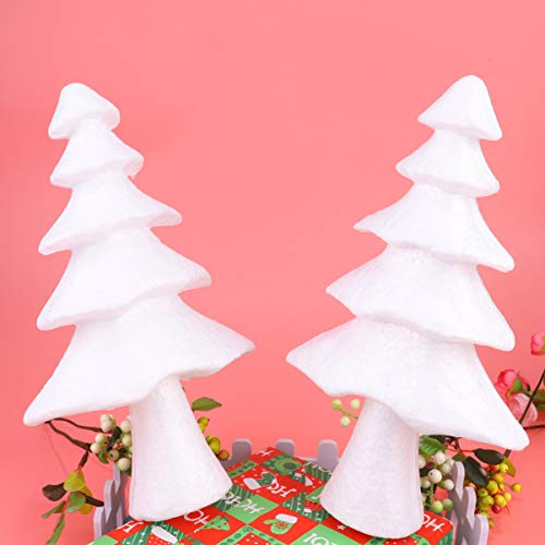 KESYOO 2pcs Foam Christmas Tree Cones Craft Foam Cone White Styrof...