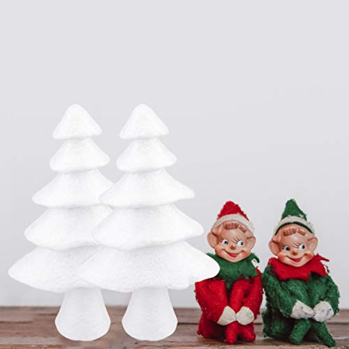 KESYOO 2pcs Foam Christmas Tree Cones Craft Foam Cone White Styrof...