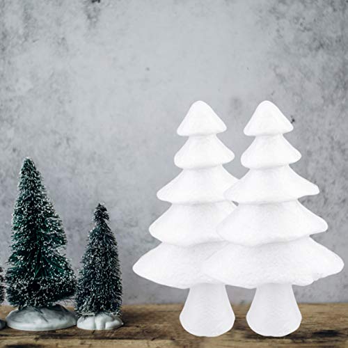 KESYOO 2pcs Foam Christmas Tree Cones Craft Foam Cone White Styrof...