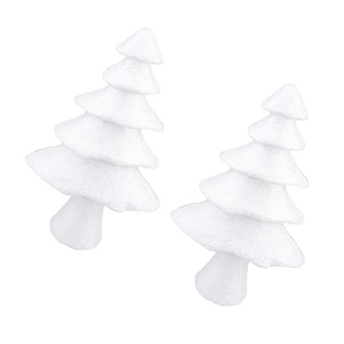 KESYOO 2pcs Foam Christmas Tree Cones Craft Foam Cone White Styrof...