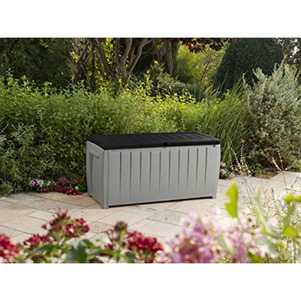 Keter Novel 90 Gallon Resin Deck Box-Organization and Storage for ...
