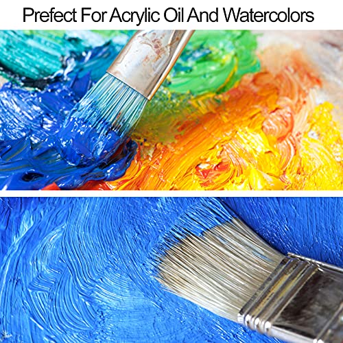 Paint Brushes Set of 24 Pieces Wooden Handles Brushes with Canvas ...