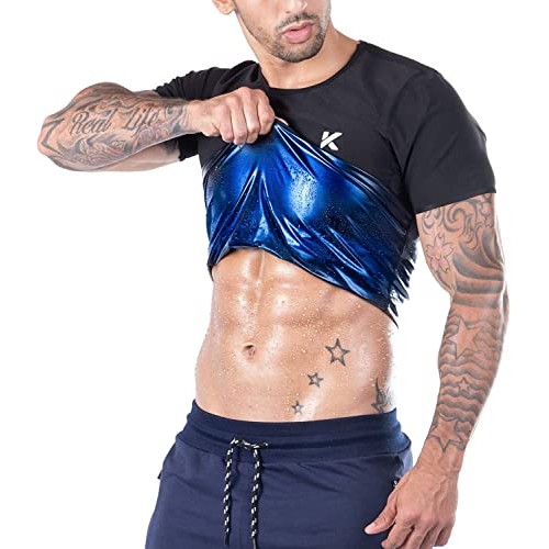 Kewlioo Mens Sauna Suit Shirt - Heat Trapping Sweat Compression Ap...