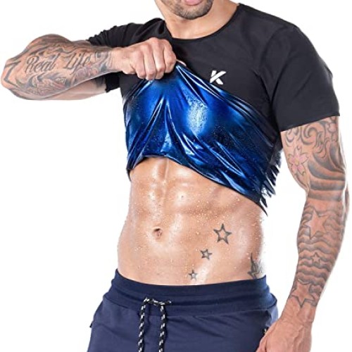 Kewlioo Mens Sauna Suit Shirt - Heat Trapping Sweat Compression Ap...