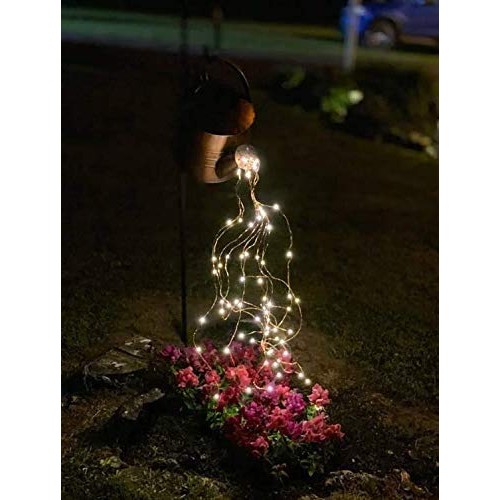 Star Shower Watering Can with Lights - LED Lamp Watering Can Decor...