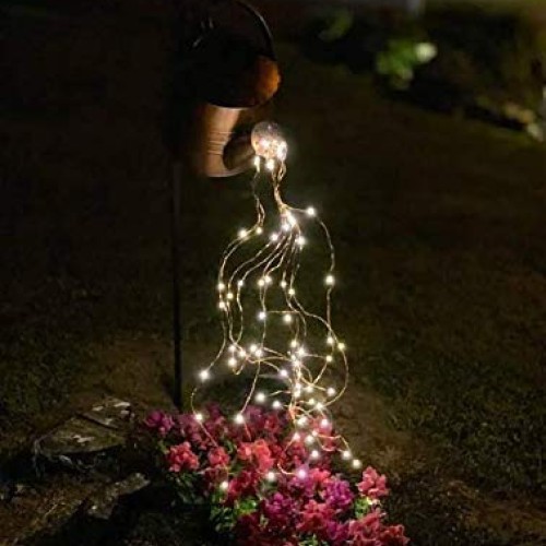 Star Shower Watering Can with Lights - LED Lamp Watering Can Decor...