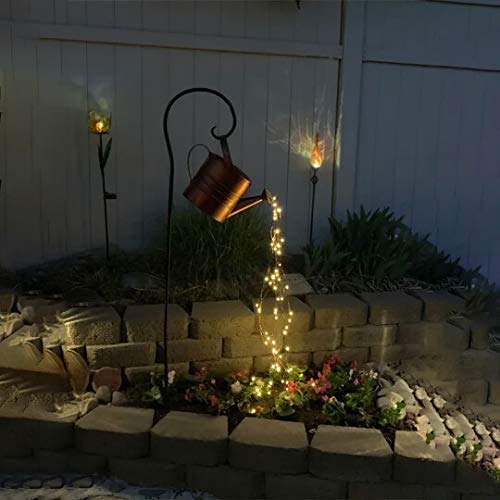 Star Shower Watering Can with Lights - LED Lamp Watering Can Decor...