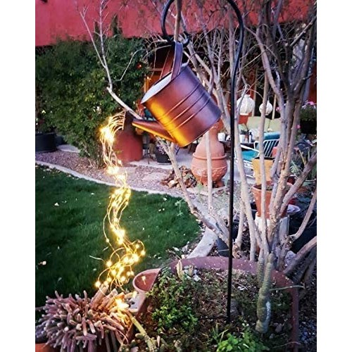 Star Shower Watering Can with Lights - LED Lamp Watering Can Decor...