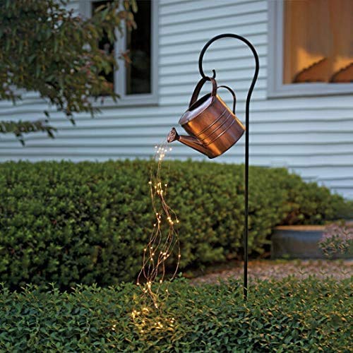 Star Shower Watering Can with Lights - LED Lamp Watering Can Decor...